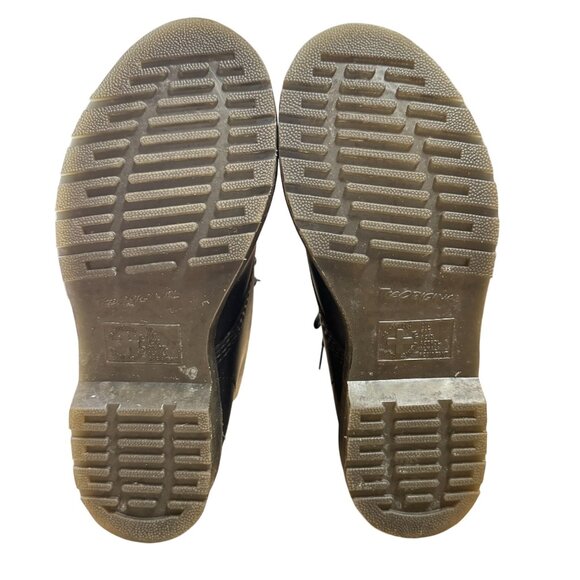 NEW DR MARTENS BLACK BOOTS SIZE 6 VONDA CHAIN II PINK ROSE EMBROIDERED WOMENS - Picture 6 of 7